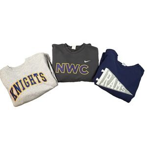 MIXED LOT OF 3 Men's M Sports Crewneck Sweatshirts SEE DESCRIPTION